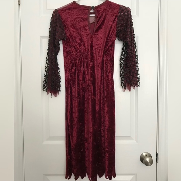 Witch Costume Spider Vampire Goth Medieval Dress Halloween - Picture 2 of 7